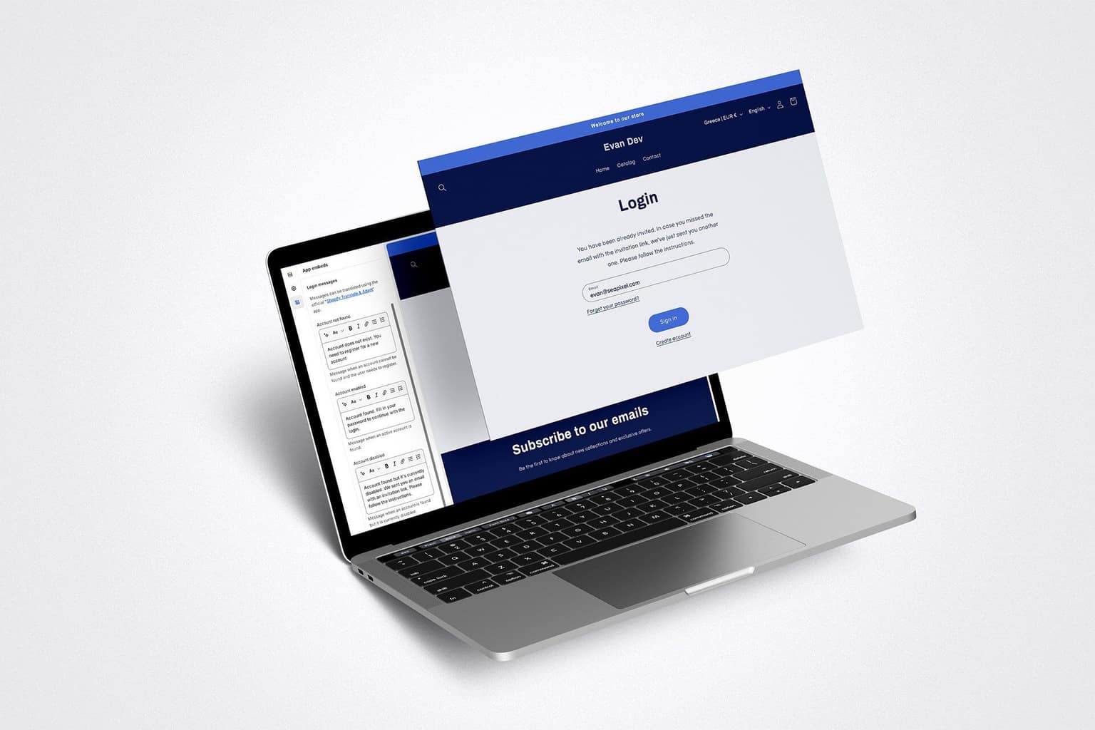 Snap Login screen 1